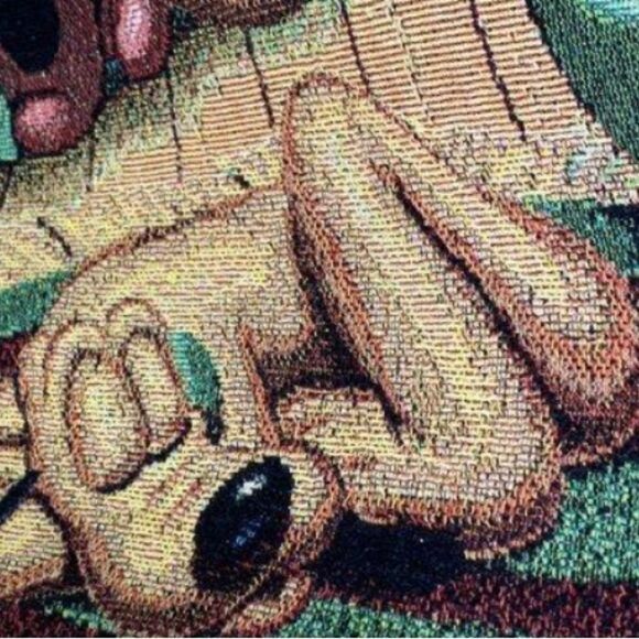 Disney Mickey Mouse Minnie Goofy Donald Duck Tapestry Throw Blanket Disneyland - Picture 6 of 6